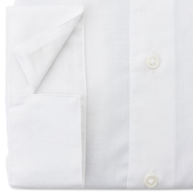 シルバーライン 【SILVER LINE/七分袖】ホリゾンタルワイドカラーワイシャツ/ホワイト 白