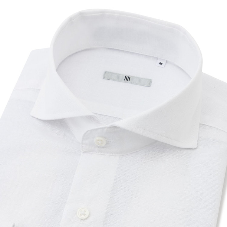 シルバーライン 【SILVER LINE/七分袖】ホリゾンタルワイドカラーワイシャツ/ホワイト 白