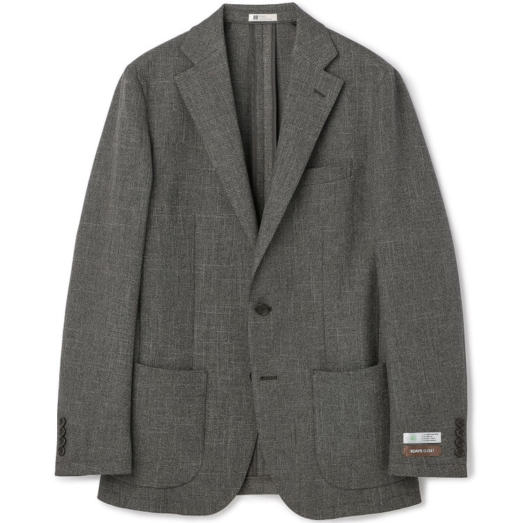 【5DAYS CLOSET】【RBC】【秋冬】TUMUGITO 2釦ジャケット セットアップ対応 /ブラウン×ツイル /ウォッシャブル /パッチポケット