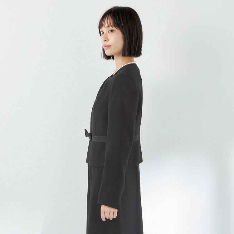 ソノタ 【SL】【年間】ノーカラー前開きアンサンブルレディースフォーマル 黒