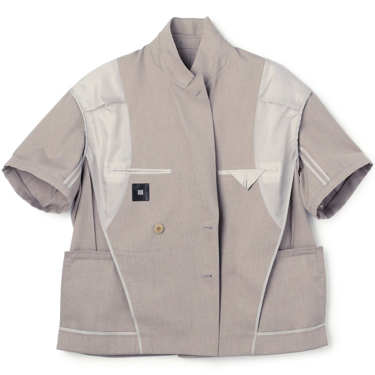 ブラックライン 「TailoredCasual」【春夏】ダブルブレストシャツジャケット/ブラウン その他