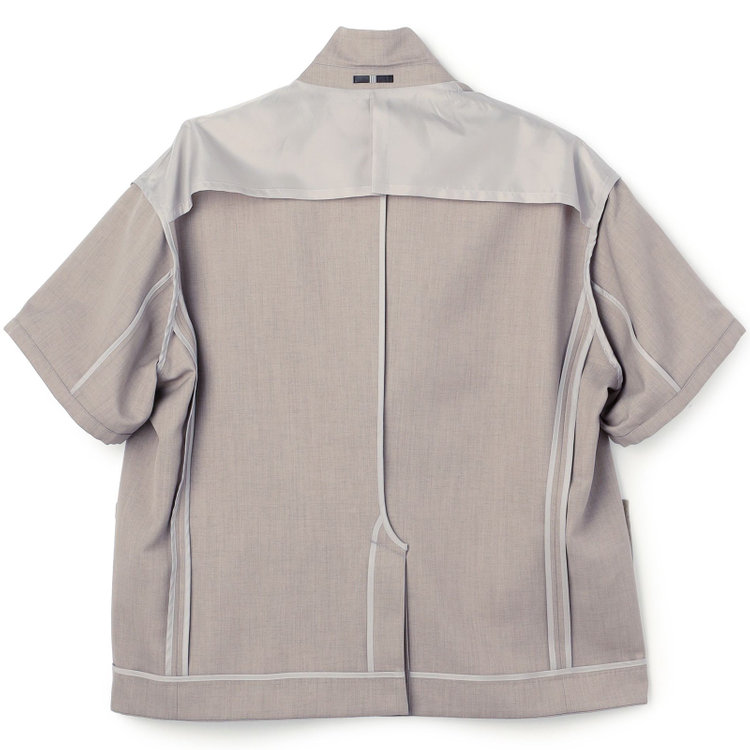 ブラックライン 「TailoredCasual」【春夏】ダブルブレストシャツジャケット/ブラウン その他