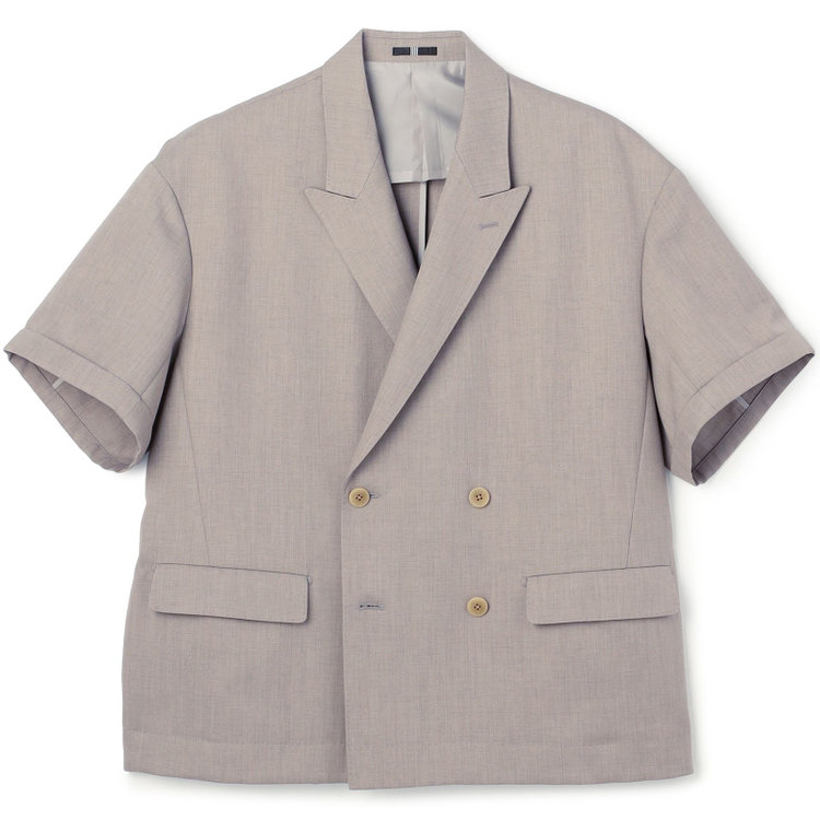 ブラックライン 「TailoredCasual」【春夏】ダブルブレストシャツジャケット/ブラウン その他