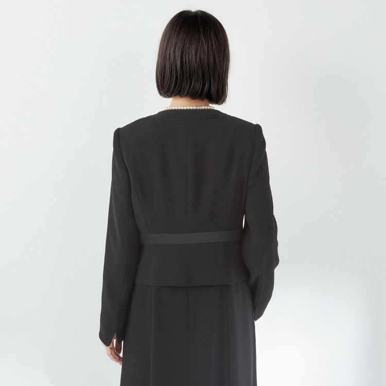 ソノタ 【SL】【年間】ノーカラー前開きアンサンブルレディースフォーマル 黒