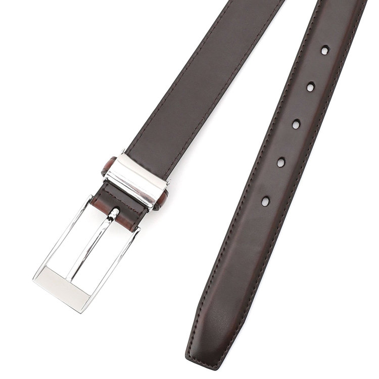 SUIT SELECT　アウトレット 【WEB限定/OUTLET/汚れ・キズ等有】ピンバックルベルト 3.0幅/ブラウン(ウエスト97cmまで対応) 茶濃色