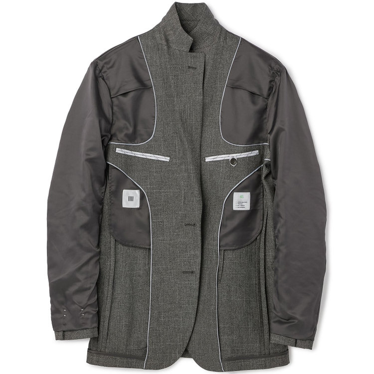 シルバーライン 【5DAYS CLOSET】【RBC】【秋冬】TUMUGITO 2釦ジャケット セットアップ対応 /ブラウン×ツイル /ウォッシャブル /パッチポケット グレー中間