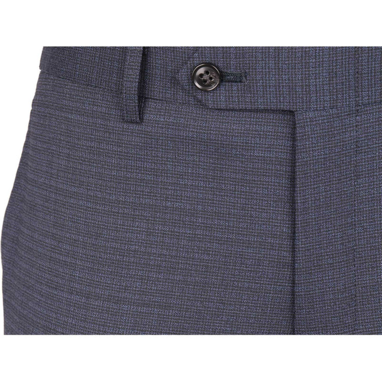 スーツセレクト 【SLIM TAPERED】【春夏】0タックテーパードパンツ/ネイビー/ウエストシャーリング仕様/ウールエアー ネイビー系(紺)