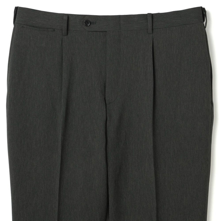 シルバーライン 【CLASSICO TAPERED】【春夏】1タックテーパードパンツ/カーキ/ウエストムーブ仕様/4S SUSTAINABILITY&ECOLOGY FABRIC/※裾上げ済仕様 緑濃色
