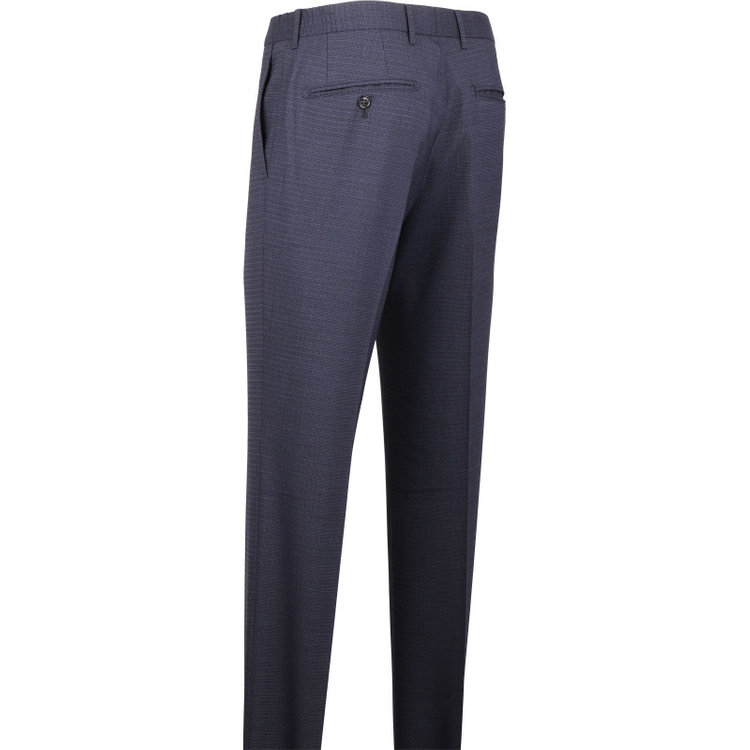 スーツセレクト 【SLIM TAPERED】【春夏】0タックテーパードパンツ/ネイビー/ウエストシャーリング仕様/ウールエアー ネイビー系(紺)