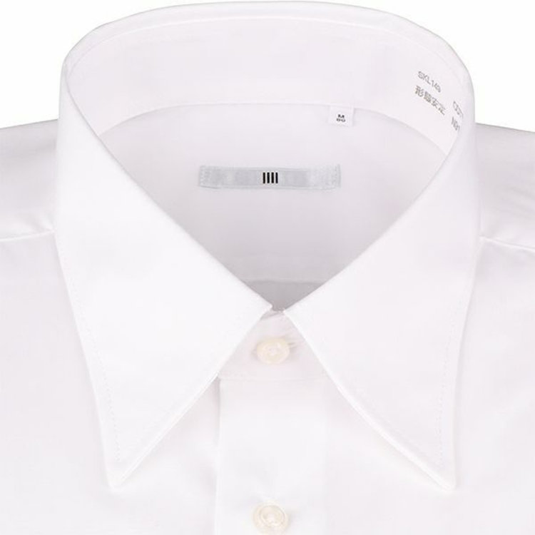 ブラックライン 【WEB限定/OUTLET】【SL】【形態安定】レギュラーカラードレスワイシャツ/ホワイト×ブロード (無地) ホワイト系(白)