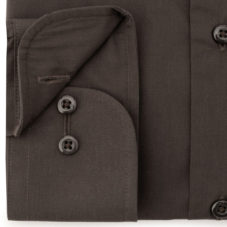 ブラックライン 【発送在庫あり】【BLACK LINE】【形態安定】タブカラードレスワイシャツ/ブラウン 茶中間
