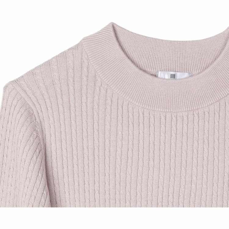 SUIT SELECT　アウトレット 【WEB限定/OUTLET/汚れ・キズ・変色等有】【WEB限定/OUTLET】【SL/長袖】コットンブレンド ハイネック ニットセーター/ミルクティベージュ/マシンウォッシャブル ベージュ系(薄茶)