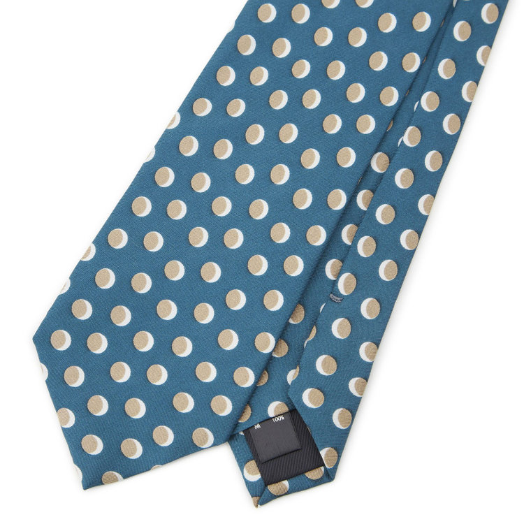 シルバーライン 【SILVER LINE】シルク小紋ネクタイ 8.5cm幅/ブルー/SARUTAHIKO COFFEE その他