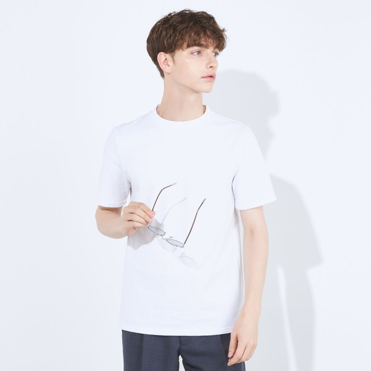 SUIT SELECT　アウトレット 【WEB限定/OUTLET/汚れ・キズ等有】【RBC】【半袖】コットンクルーネックシャツ/ホワイト 白