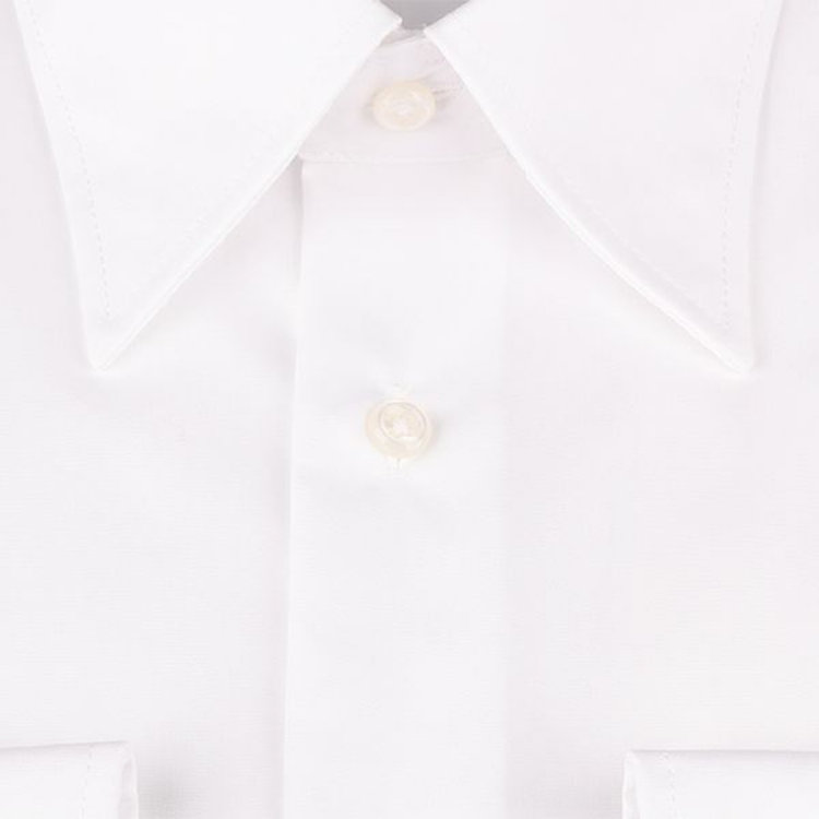 ブラックライン 【WEB限定/OUTLET】【SL】【形態安定】レギュラーカラードレスワイシャツ/ホワイト×ブロード (無地) ホワイト系(白)