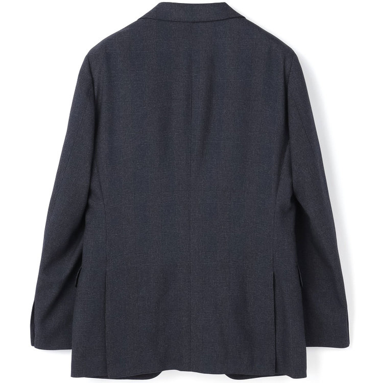 シルバーライン 【発送在庫あり】【CLASSICO TAPERED】【秋冬】2釦シングルスリーピーススーツ 1タック/ネイビー×プレイド/ウエストムーブ/4S SUSTAINABILITY&ECOLOGY FABRIC/※パンツ裾上げ済仕様 紺中間