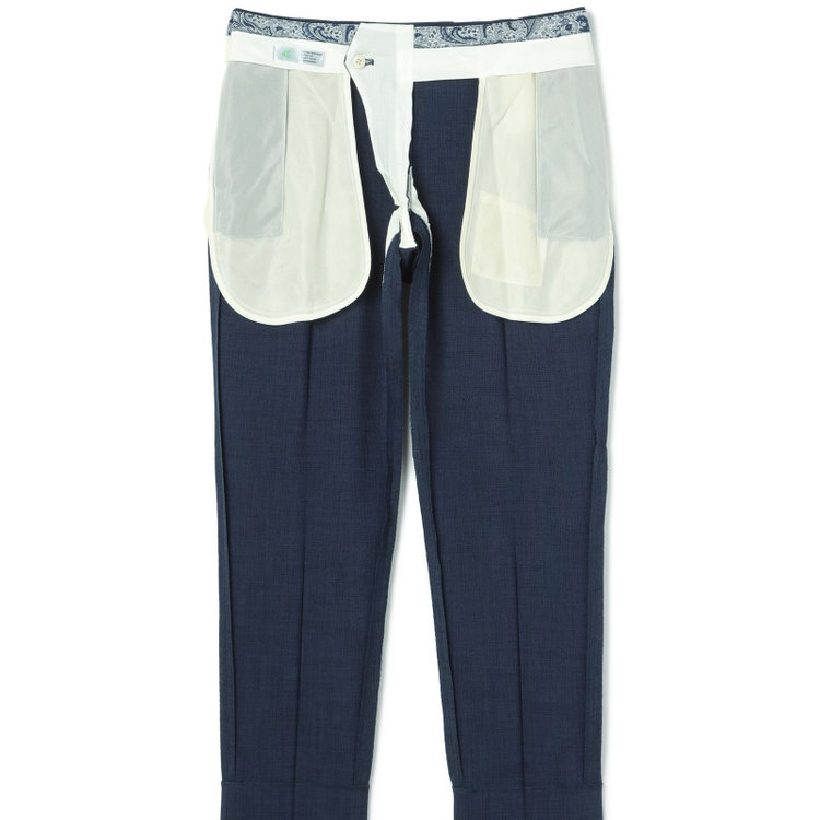 シルバーライン 【CLASSICO TAPERED】【春夏】1タックテーパードパンツ/ネイビー/ウエストムーブ仕様/4S SUSTAINABILITY&ECOLOGY FABRIC/※裾上げ済仕様 紺中間
