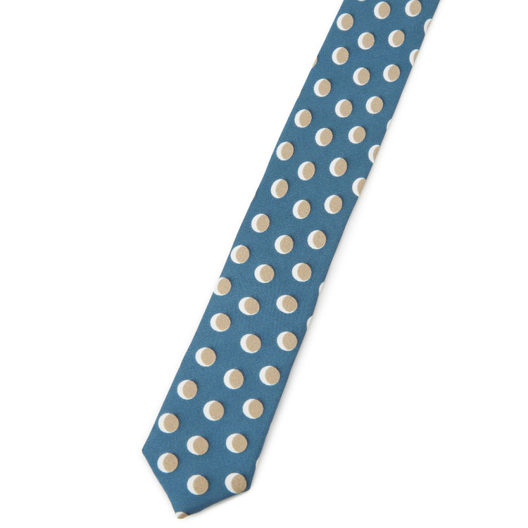 シルバーライン 【SILVER LINE】シルク小紋ネクタイ 8.5cm幅/ブルー/SARUTAHIKO COFFEE その他