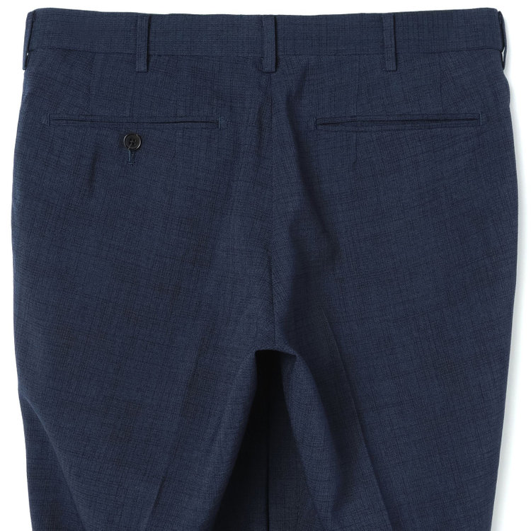 シルバーライン 【CLASSICO TAPERED】【春夏】1タックテーパードパンツ/ネイビー/ウエストムーブ仕様/4S SUSTAINABILITY&ECOLOGY FABRIC/※裾上げ済仕様 紺中間