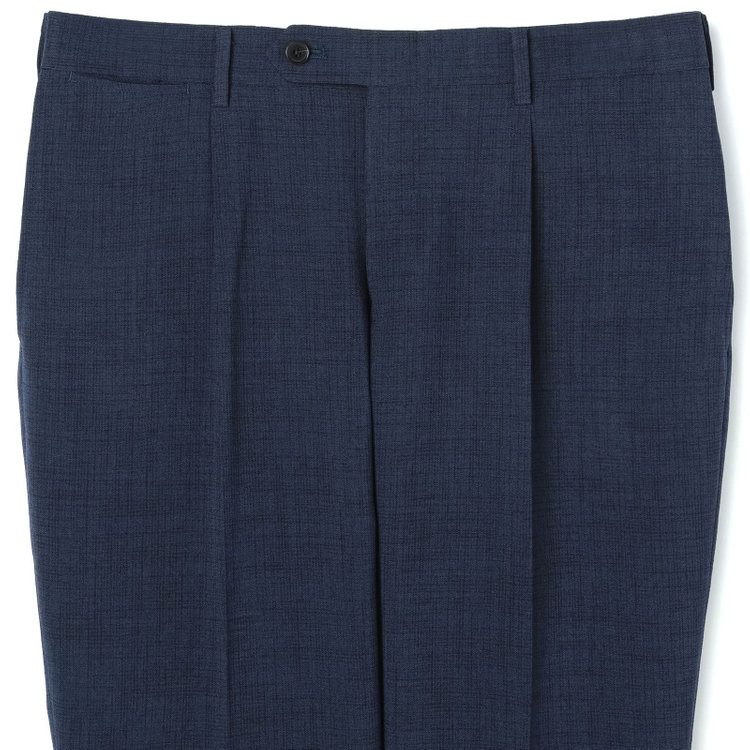 シルバーライン 【CLASSICO TAPERED】【春夏】1タックテーパードパンツ/ネイビー/ウエストムーブ仕様/4S SUSTAINABILITY&ECOLOGY FABRIC/※裾上げ済仕様 紺中間