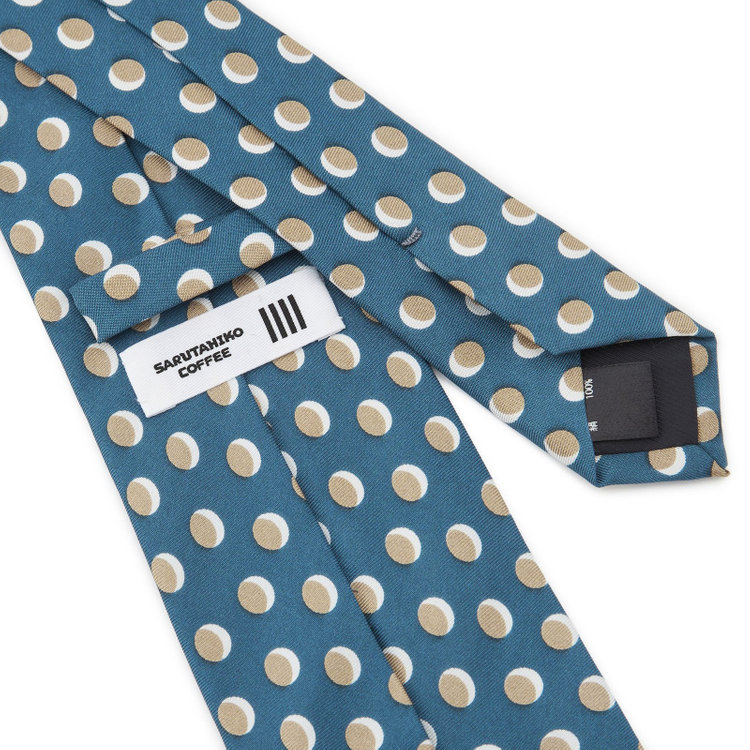 シルバーライン 【SILVER LINE】シルク小紋ネクタイ 8.5cm幅/ブルー/SARUTAHIKO COFFEE その他