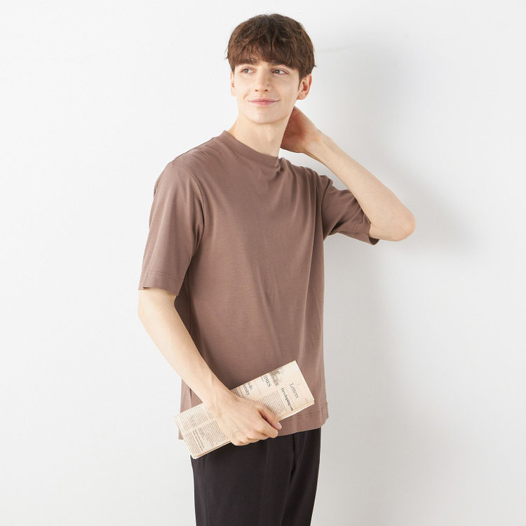 シルバーライン 【スーツ屋が作った】BIZ Tシャツ/ブラウン 茶中間