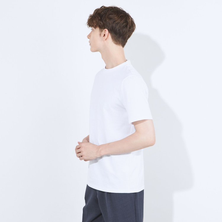 SUIT SELECT　アウトレット 【WEB限定/OUTLET/汚れ・キズ等有】【RBC】【半袖】コットンクルーネックシャツ/ホワイト 白