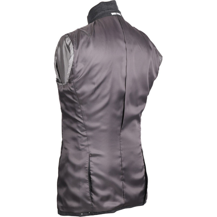 スーツセレクト 【発送在庫あり】【CLASSICO TAPERED】【秋冬】3釦段返りシングルスーツ 2タック/グレー×バーズアイ/サイドAJ/NEW ZEALAND WOOL MIX グレー系(灰)