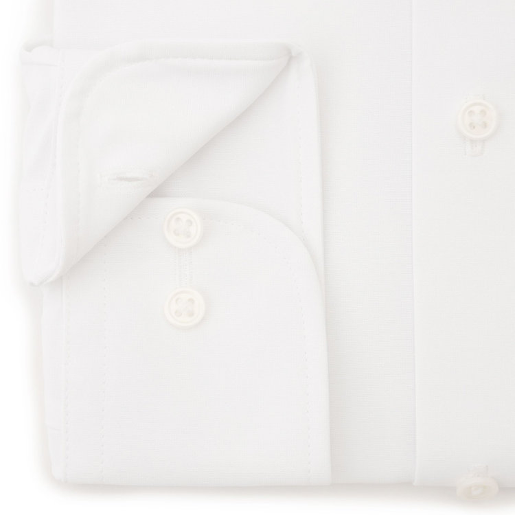 ブラックライン 【発送在庫あり】【BLACK LINE】ワイドカラーワイシャツ/ホワイト/「4S」スーパーノンアイロン・ストレッチ/Oil guard 白