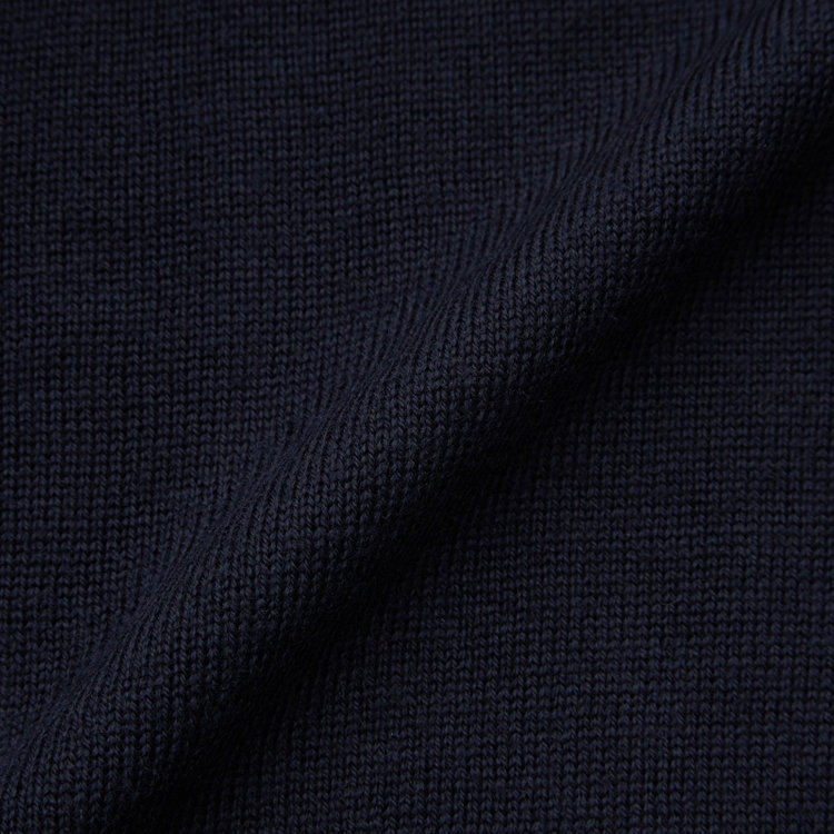 スーツセレクト 【発送在庫あり】【RBC】【秋冬】ウールタートルネックニットセーター/ネイビー/ZEGNA BARUFFA/マシンウォッシャブル 紺中間