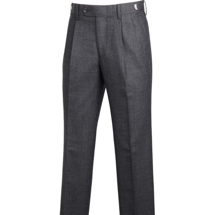 スーツセレクト 【発送在庫あり】【CLASSICO TAPERED】【秋冬】3釦段返りシングルスーツ 2タック/グレー×バーズアイ/サイドAJ/NEW ZEALAND WOOL MIX グレー系(灰)