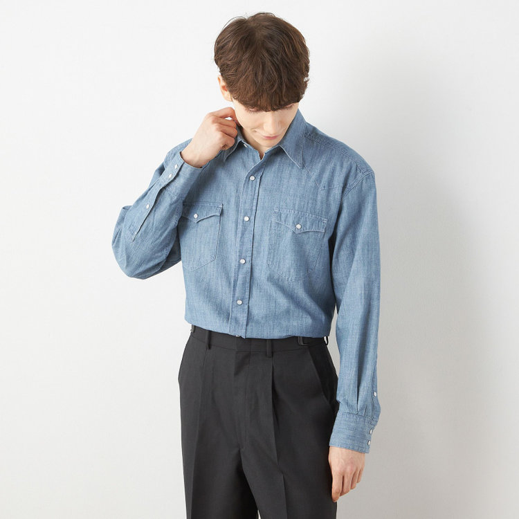 シルバーライン 【発送在庫あり】【RBC】シャツ/ブルー 青中間