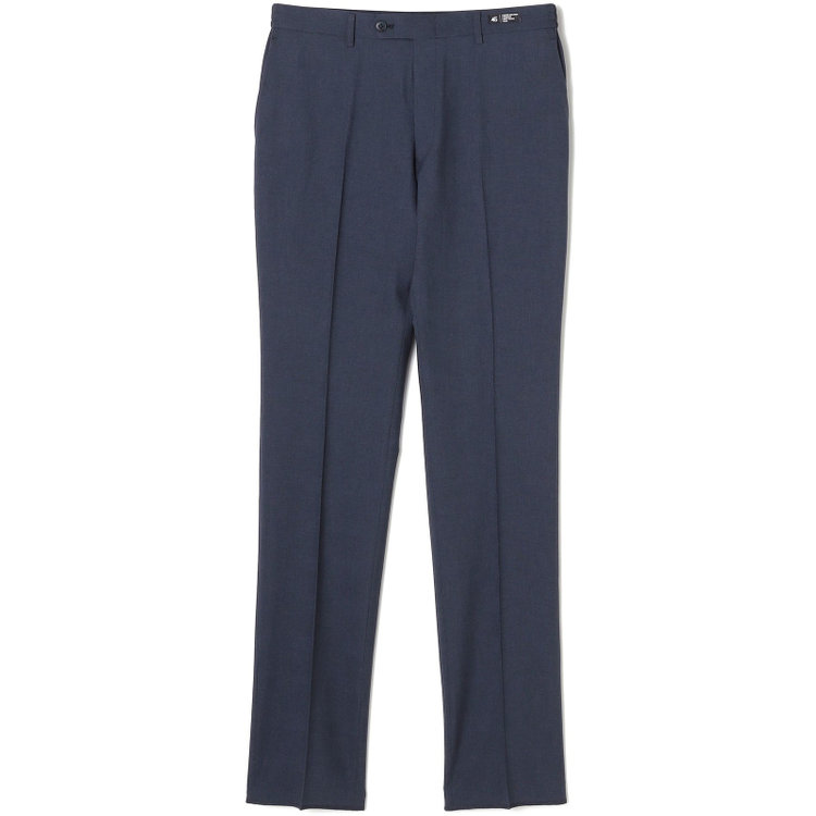 ブラックライン 【SLIM TAPERED】【春夏】0タックテーパードパンツ/ネイビー×グレンチェック/ウエストシャーリング/4S SUSTAINABILITY&ECOLOGY FABRIC「ウォッシャブル」「ストレッチ」/※裾上げ済仕様 紺中間
