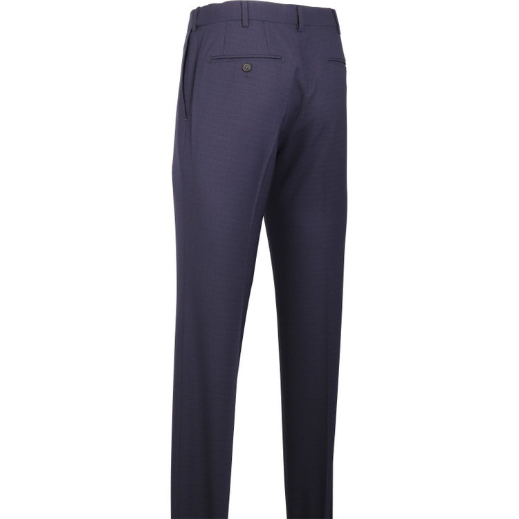 スーツセレクト 【SLIM TAPERED】【春夏】ウールブレンドパンツ 0タック/ネイビー×ブッチャー/ウォッシャブル/ウエストムーブ ネイビー系(紺)