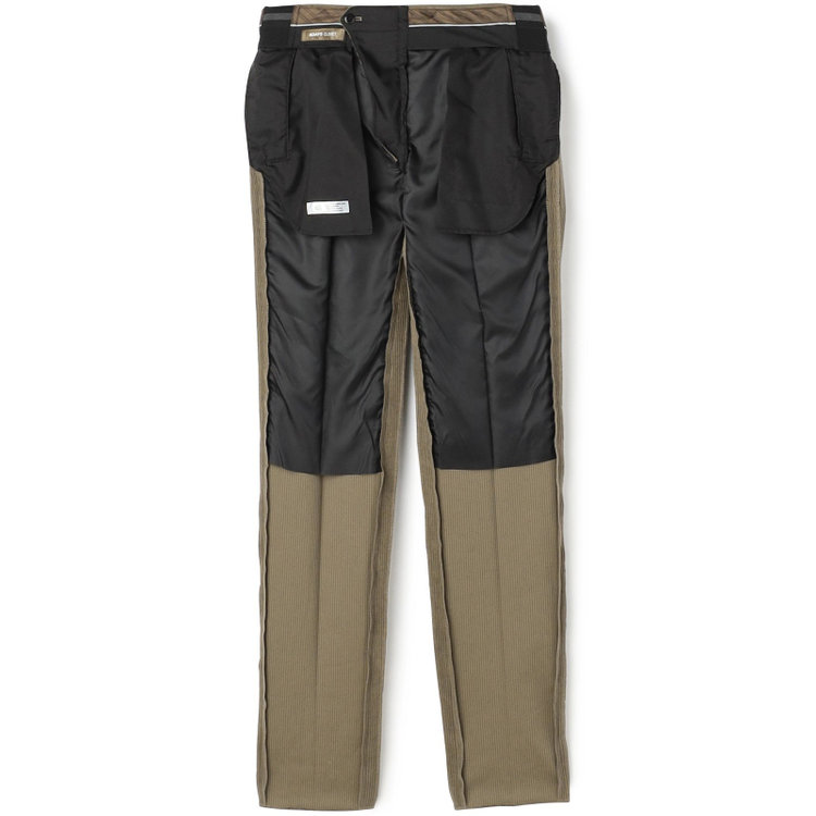 シルバーライン 【5DAYS CLOSET】【RBC】【秋冬】1タックテーパードパンツ/ブラウン×コーデュロイ/ウエストムーブ仕様/4S SUSTAINABLE/※裾上げ必要 茶中間