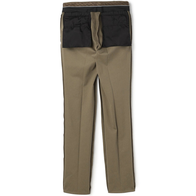 シルバーライン 【5DAYS CLOSET】【RBC】【秋冬】1タックテーパードパンツ/ブラウン×コーデュロイ/ウエストムーブ仕様/4S SUSTAINABLE/※裾上げ必要 茶中間