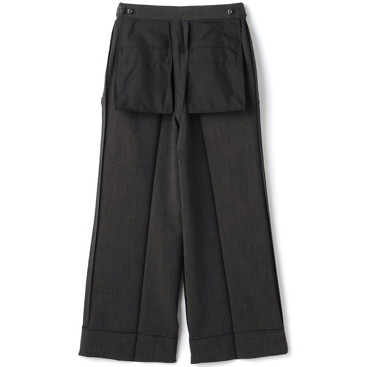 シルバーライン 【RELAX WIDE】【年間】 ダブルジャケットワイドパンツスーツ/グレー/4S SUSTAINABILITY&ECOLOGY FABRIC/※パンツ裾上げ済仕様 グレー濃色