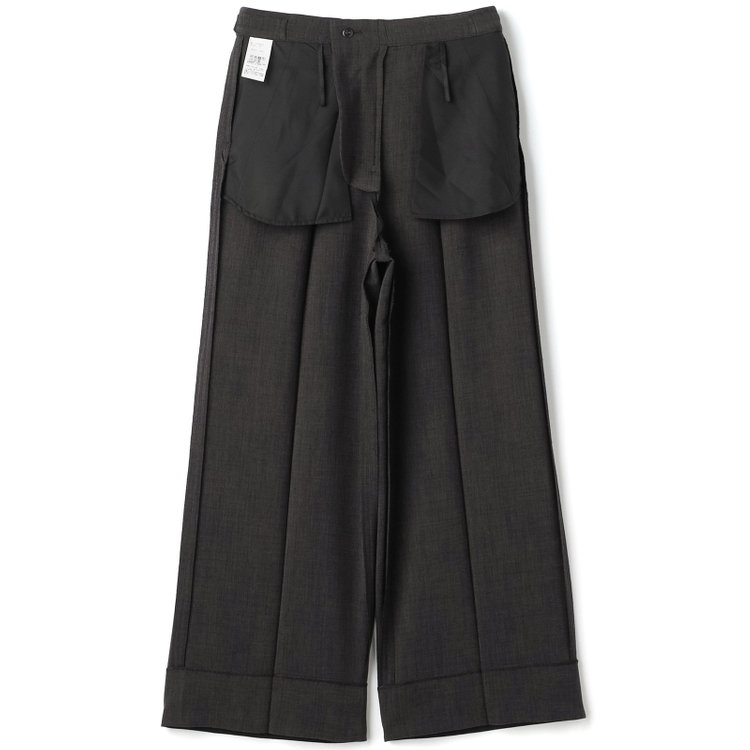 シルバーライン 【RELAX WIDE】【年間】 ダブルジャケットワイドパンツスーツ/グレー/4S SUSTAINABILITY&ECOLOGY FABRIC/※パンツ裾上げ済仕様 グレー濃色