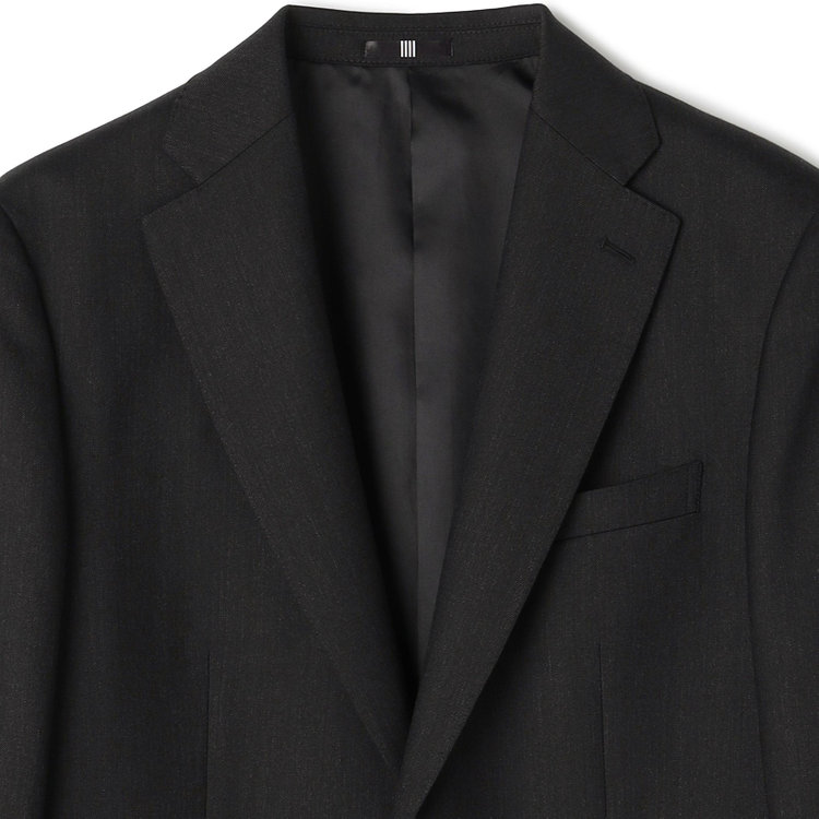 ソノタ 【BLACK LINE】2釦シングルジャケット/ダークグレー/NEW ZEALAND WOOL MIX グレー濃色