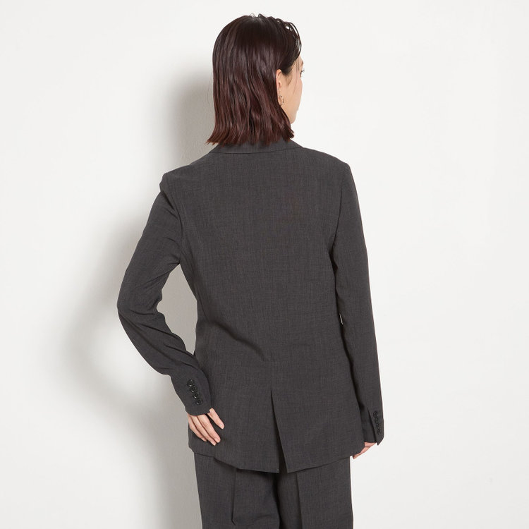 シルバーライン 【RELAX WIDE】【年間】 ダブルジャケットワイドパンツスーツ/グレー/4S SUSTAINABILITY&ECOLOGY FABRIC/※パンツ裾上げ済仕様 グレー濃色