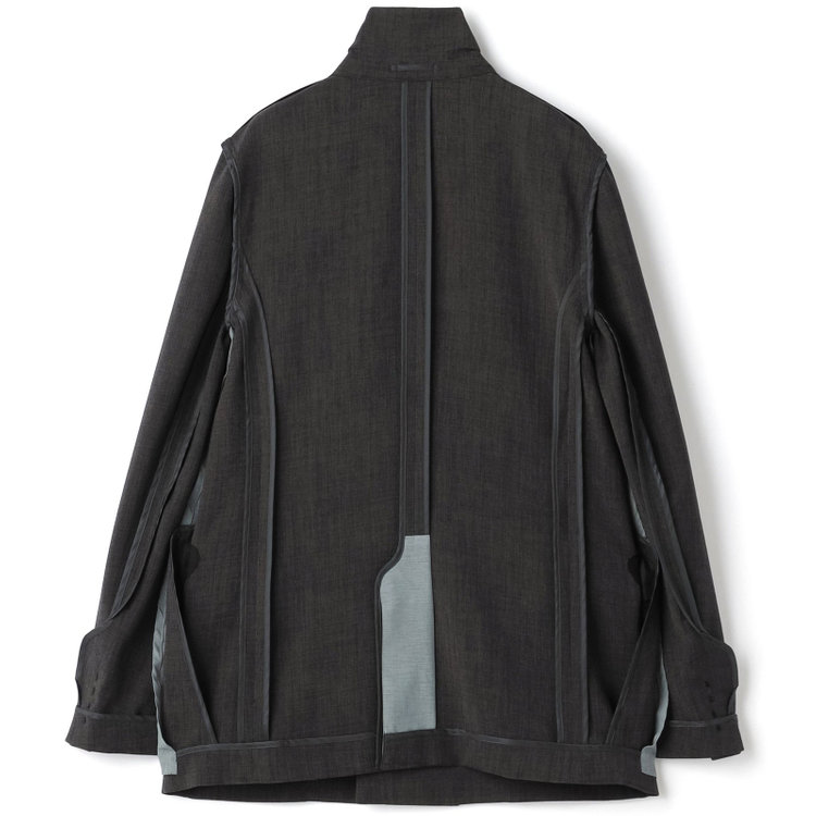 シルバーライン 【RELAX WIDE】【年間】 ダブルジャケットワイドパンツスーツ/グレー/4S SUSTAINABILITY&ECOLOGY FABRIC/※パンツ裾上げ済仕様 グレー濃色