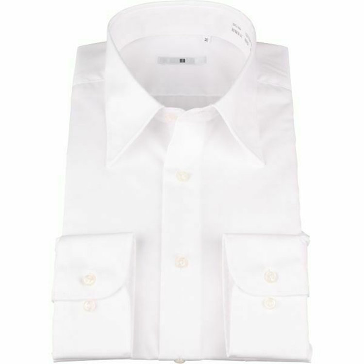ブラックライン 【SILVER LINE】【形態安定】レギュラーカラードレスワイシャツ/ホワイト×ブロード (無地) ホワイト系(白)
