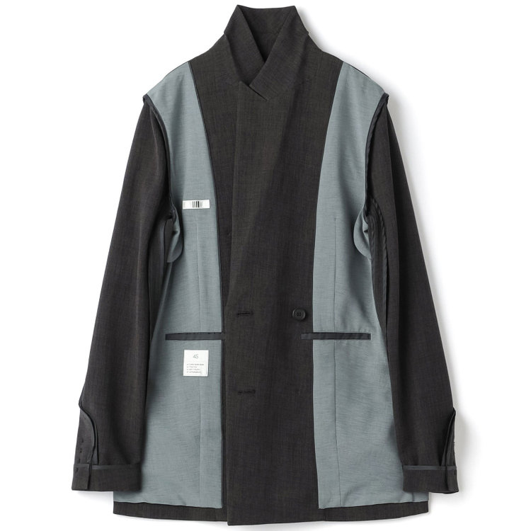 シルバーライン 【RELAX WIDE】【年間】 ダブルジャケットワイドパンツスーツ/グレー/4S SUSTAINABILITY&ECOLOGY FABRIC/※パンツ裾上げ済仕様 グレー濃色
