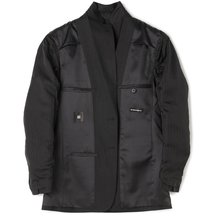 ソノタ 【BLACK LINE】2釦シングルジャケット/ダークグレー/NEW ZEALAND WOOL MIX グレー濃色