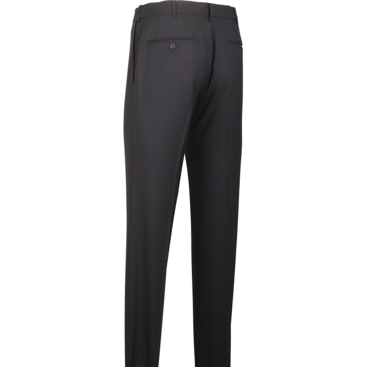 スーツセレクト 【発送在庫あり】【SLIM TAPERED】【春夏】ウールブレンドパンツ 0タック/ブラック×ブッチャー/ウォッシャブル/ウエストムーブ ブラック系(黒)