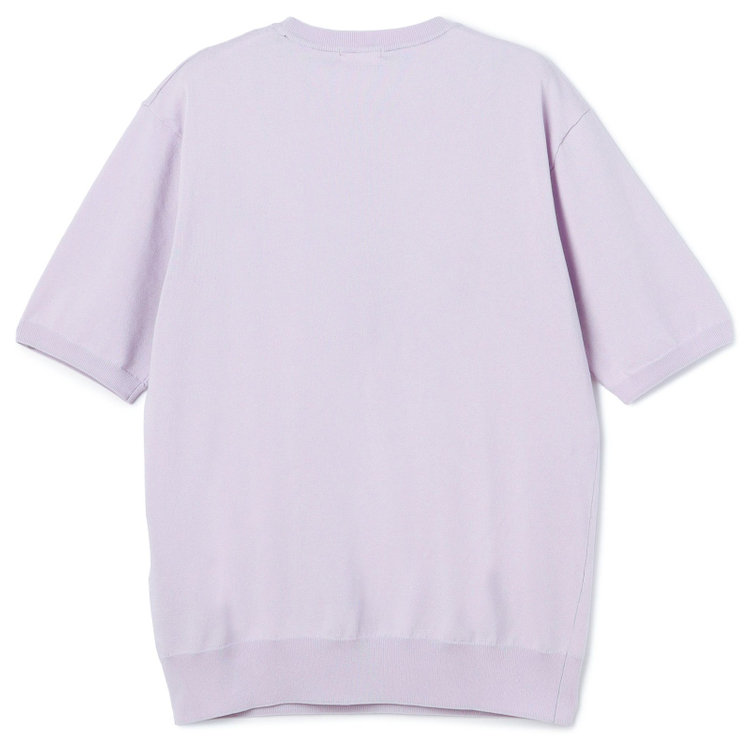 スーツセレクト 【RBC】【5分袖】コットンブレンドクルーネックニット/パープル/「マシンウォッシャブル」「UVカット」「接触冷感」 紫淡色