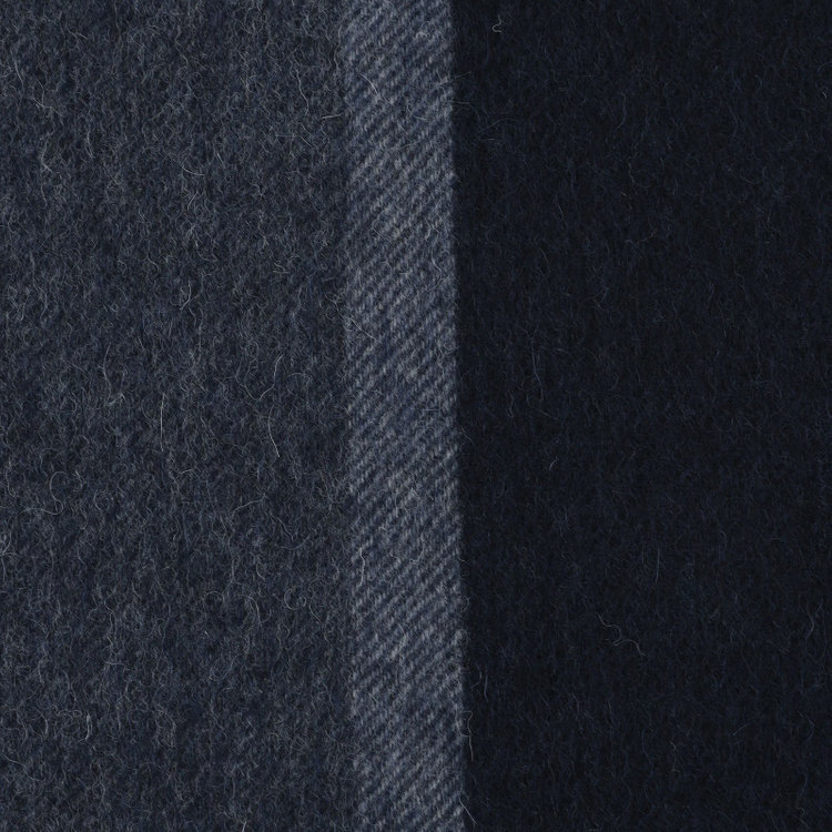 ソノタ  ウールカシミヤマフラー/ネイビー×ストライプ/ウォシャブル/30cm×170cm 紺中間