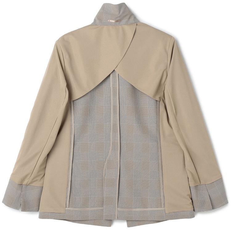 シルバーライン 【SL】【年間】1釦ジャケット/ベージュ×チェック/ウォッシャブル 茶中間