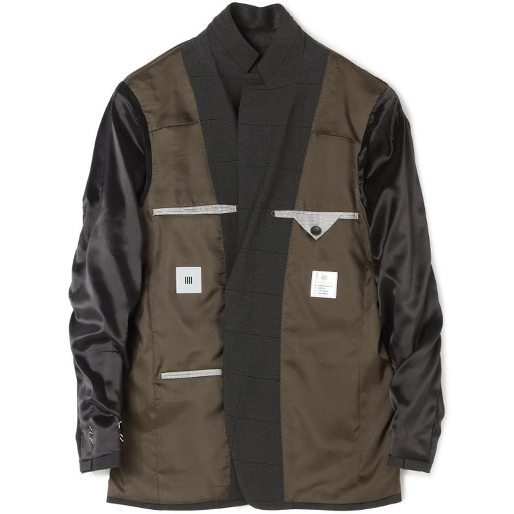 シルバーライン 【CLASSICO TAPERED】【春夏】2釦シングルスリーピーススーツ 1タックテーパードパンツ/グレー×ウィンドペン/ウエストムーブ/4S SUSTAINABILITY&ECOLOGY FABRIC/※パンツ裾上げ済仕様 グレー濃色