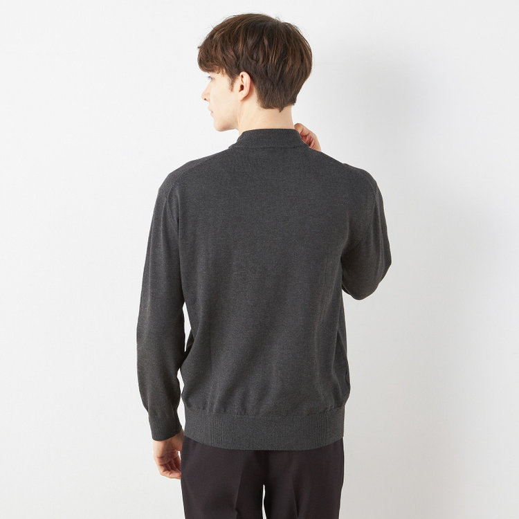 スーツセレクト 【RBC】BIZ KNIT モックネック/グレー グレー濃色